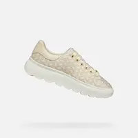 Cream women's sneakers Geox Spherica EC4.1 - Women's