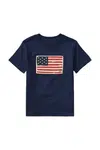 Dětské bavlněné tričko Polo Ralph Lauren tmavomodrá barva, s aplikací, 322843794001