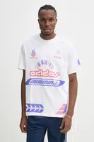 Bavlněné tričko adidas Originals Q12 TS SPONSOR béžová barva, s potiskem, JD0663