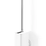 Nástěnný WC kartáč Umbra Flex Adhesive 17 cm bílá barva