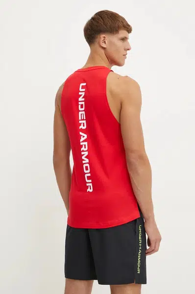 Tričko Under Armour Baseline červená barva, 1361901