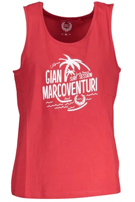 GIAN MARCO VENTURI MEN'S RED TANK TOP