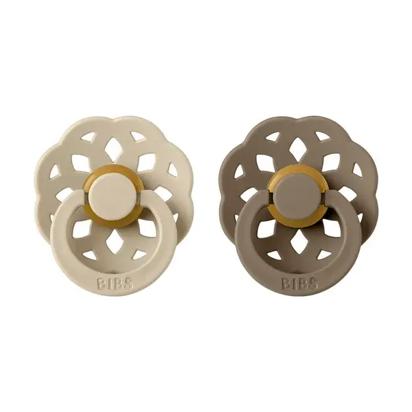 Bibs Boheme přírodní kaučuk 2ks vanilla dark oak