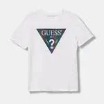 Dětské bavlněné tričko Guess bílá barva, s potiskem, L4GI37 K8HM4