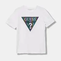 Dětské bavlněné tričko Guess bílá barva, s potiskem, L4GI37 K8HM4