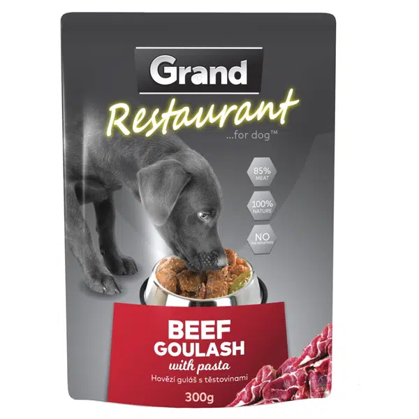 GRAND Restaurant hovězí guláš kapsa pro psy 300 g