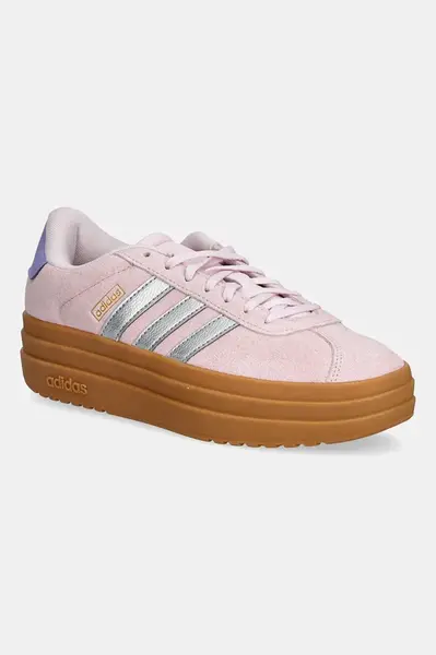 Semišové tenisky adidas VL COURT BOLD růžová barva, JQ4556
