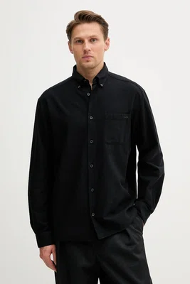Bavlněná košile A.P.C. Chemise Mateo Logo pánská, bílá barva, relaxed, s límečkem button-down, COHAH.H12599