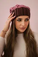 marka niezdefiniowana Čapica s fleece Milano K203 fialová melanž+tmavofialová