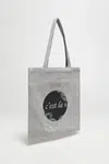 Marisse Gray Printed Shopper Bag