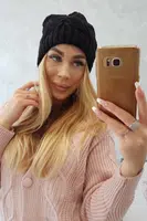 Kesi Čapica s fleece Sylwia K244 čierna