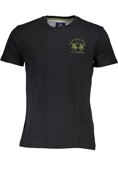 LA MARTINA MEN'S SHORT SLEEVE T-SHIRT BLACK