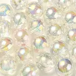 UV Plating Transparent Rainbow Iridescent Acrylic Beads