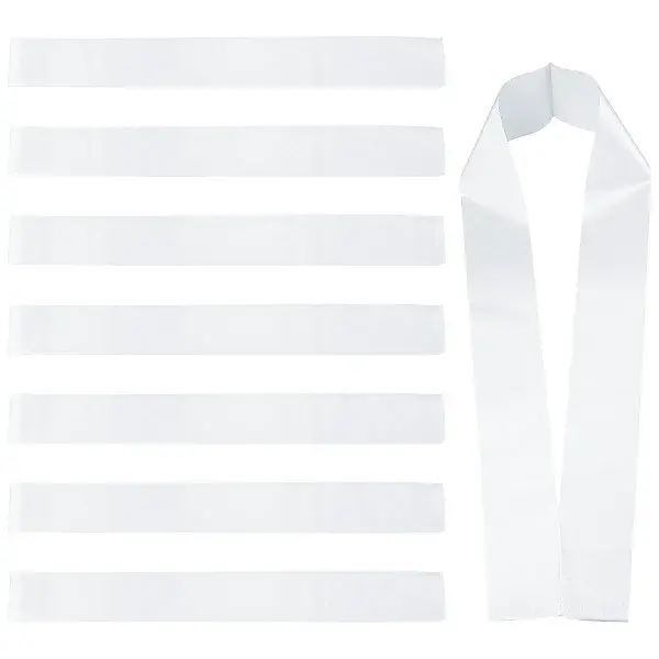 8Pcs Blank Satin Sashs