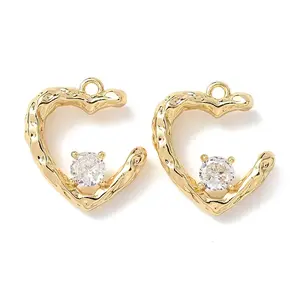 Brass Micro Pave Cubic Zirconia Pendants