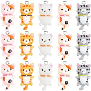 20Pcs 5 Colors Resin Pendants