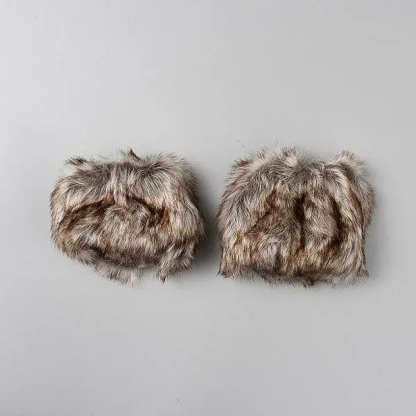 Women Velvet Cuffs Oversleeve Arm Gloves