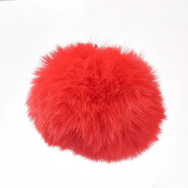 Handmade Faux Rabbit Fur Pom Pom Ball Covered Pendants