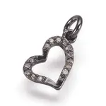 Brass Micro Pave Cubic Zirconia Pendants