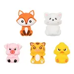 5Pcs 5 Styles Silicone Focal Beads