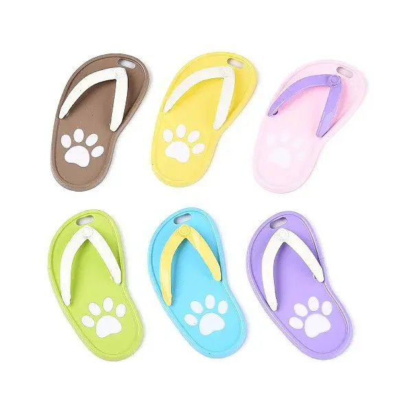 Spray Painted Alloy Big Pendants