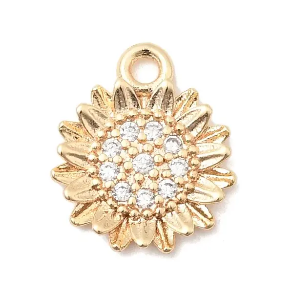 Brass Micro Pave Cubic Zirconia Pendants