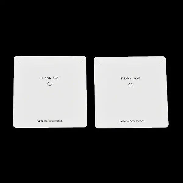 Smiling Face Paper Earrings Necklace Display Cards