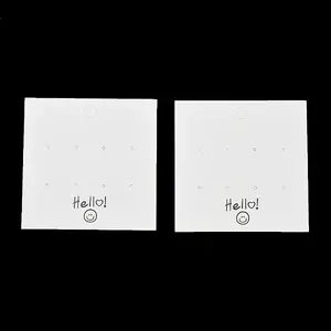 Smiling Face Paper Earrings Necklace Display Cards