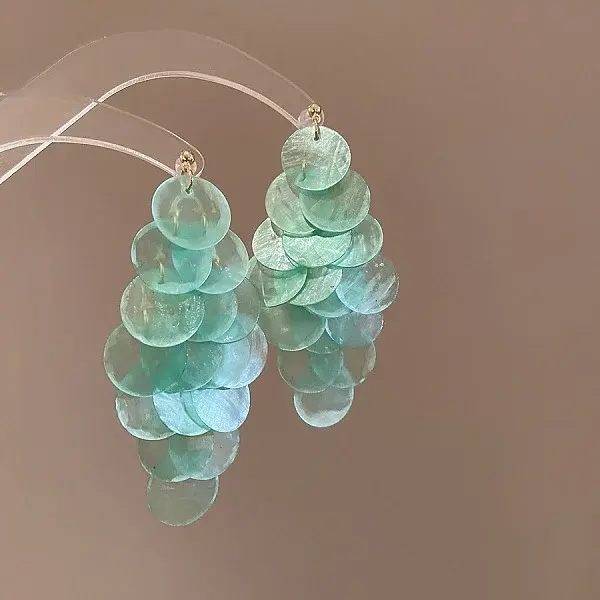 Shell Dangle Stud Earrings