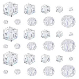 800Pcs 10 Styles AB Color Plated Electroplated Glass Beads Strands