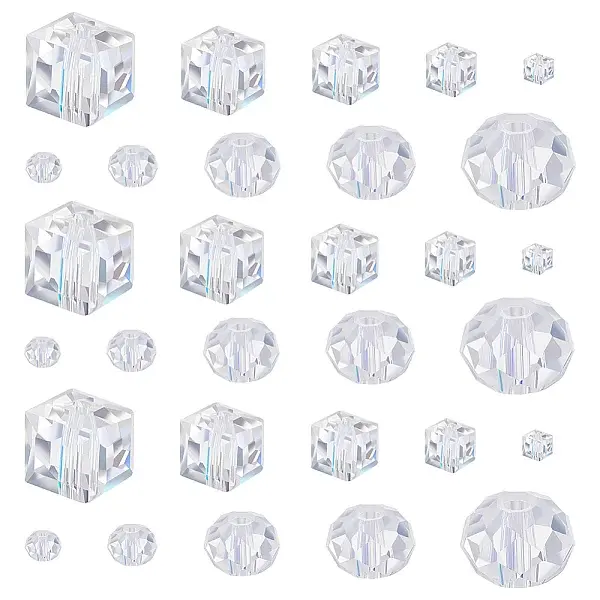 800Pcs 10 Styles AB Color Plated Electroplated Glass Beads Strands