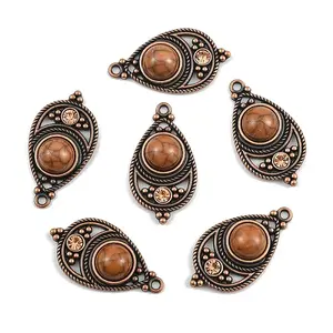 Bohemian Dyed Synthetic Turquoise Pendants