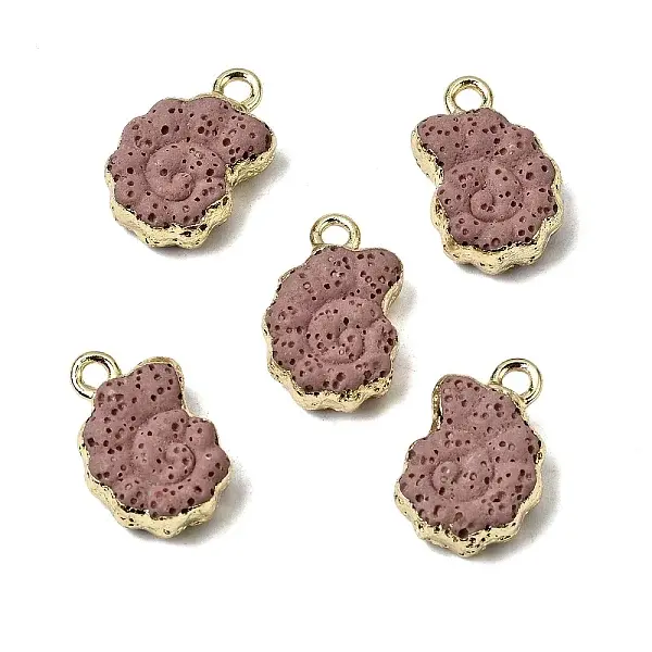 Dyed Synthetic Lava Rock Pendants