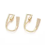 Brass Micro Pave Cubic Zirconia Screw Carabiner Lock Charms