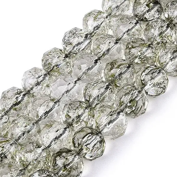 Crackle Transparent Glass Beads Strands