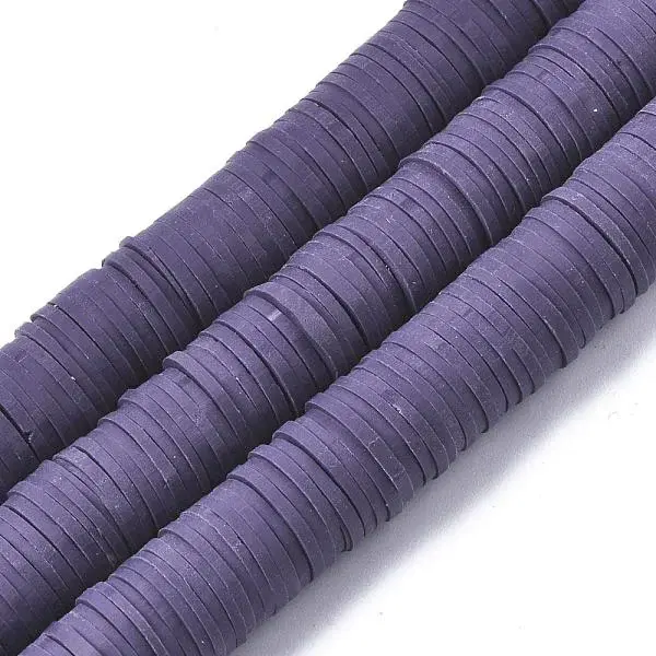 Flat Round Handmade Polymer Clay Beads