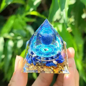 Resin Orgonite Pyramid Home Display Decorations