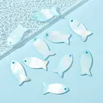 10Pcs Dyed Natural Shell Fish Pendants