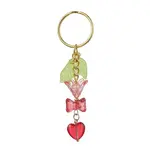 Bowknot & Heart Glass Pendant Decorations