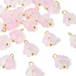 20Pcs Glass & Acrylic Flower Pendants