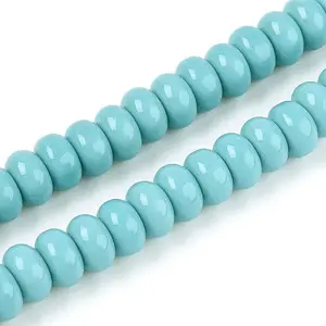 Opaque Spray Painted Glass Beads