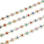 2M Brass Enamel Flower Link Chains