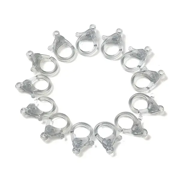 Transparent Plastic Lobster CLaw Clasps