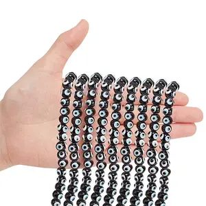 1 Strand Handmade Evil Eye Lampwork Beads Strands