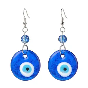 Lampwork Evil Eye Dangle Earrings