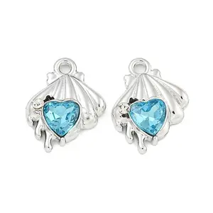UV Plating Alloy with Rhinestone Pendants