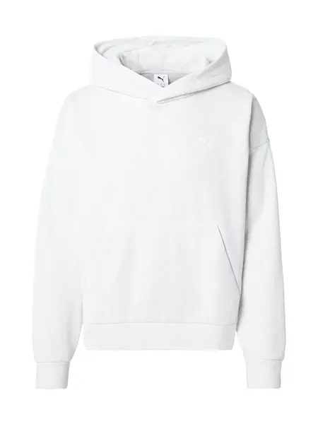 PUMA Mikina 'Wardrobe Essentials'  biela melírovaná