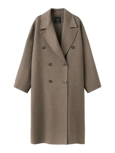 MANGO Prechodný kabát 'PICAROL'  hnedá melírovaná