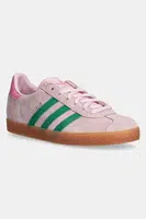 Dětské semišové sneakers boty adidas Originals GAZELLE růžová barva, JP7128
