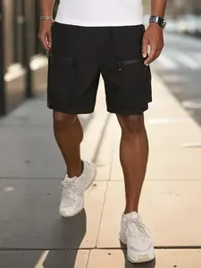 Pánske čierne kapsáčové kraťasy Dstreet